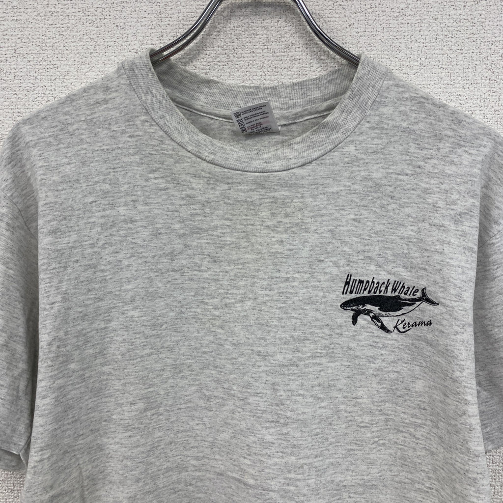90s　anvil　美ら海　半袖プリントTシャツ　ヴィンテージ　シングルステッチ　グレー　Mサイズ
