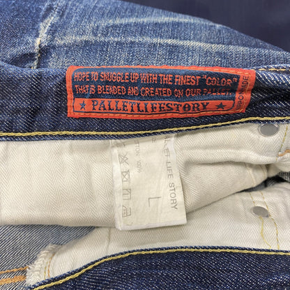 PALLET LIFE STORY　パレットライフストーリー　デニムパンツ/ジーンズ　ボタンフライ　インディゴ　Lサイズ