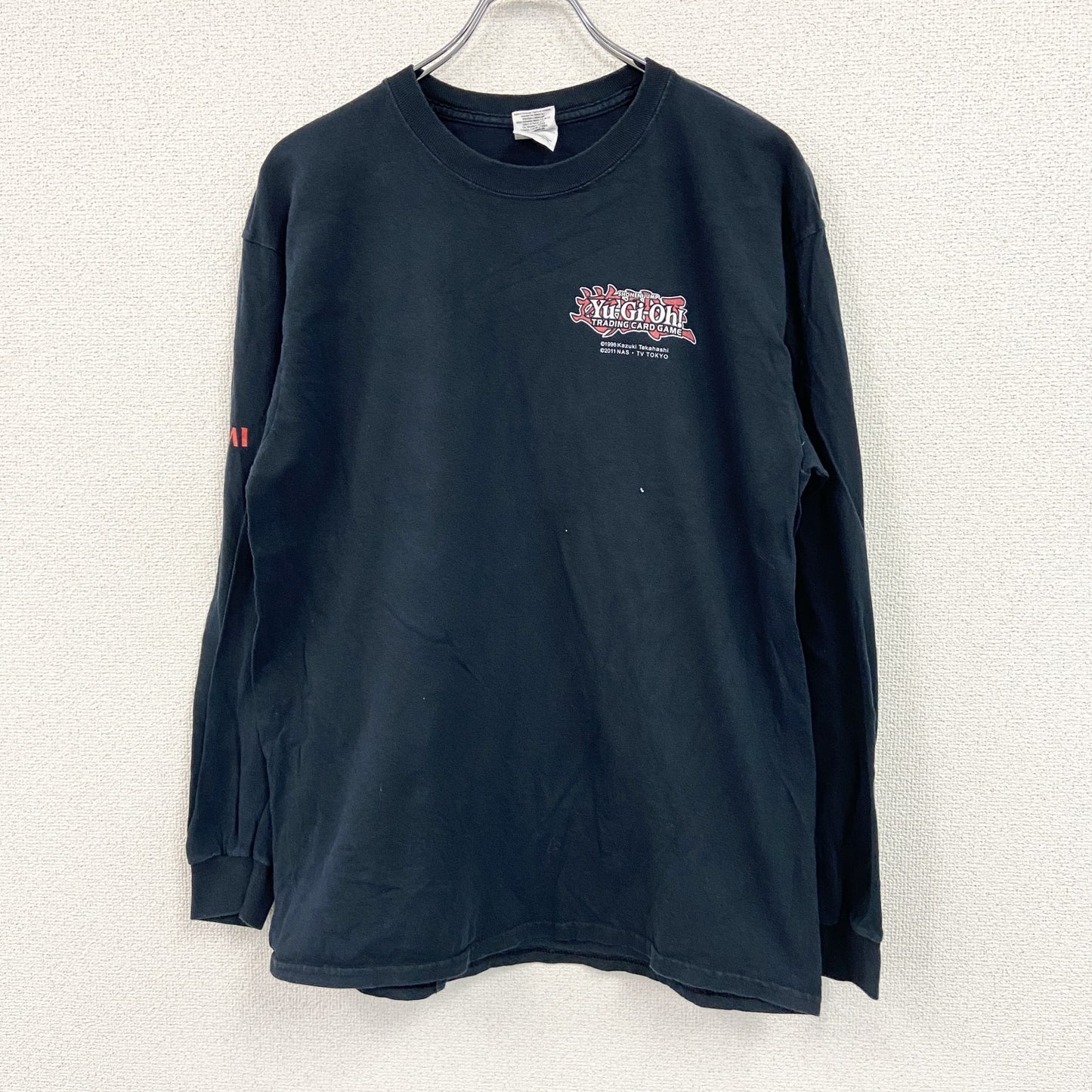 GILDAN　ギルダン　長袖アニメTシャツ/ロンT　遊戯王　黒　ブラック　Lサイズ
