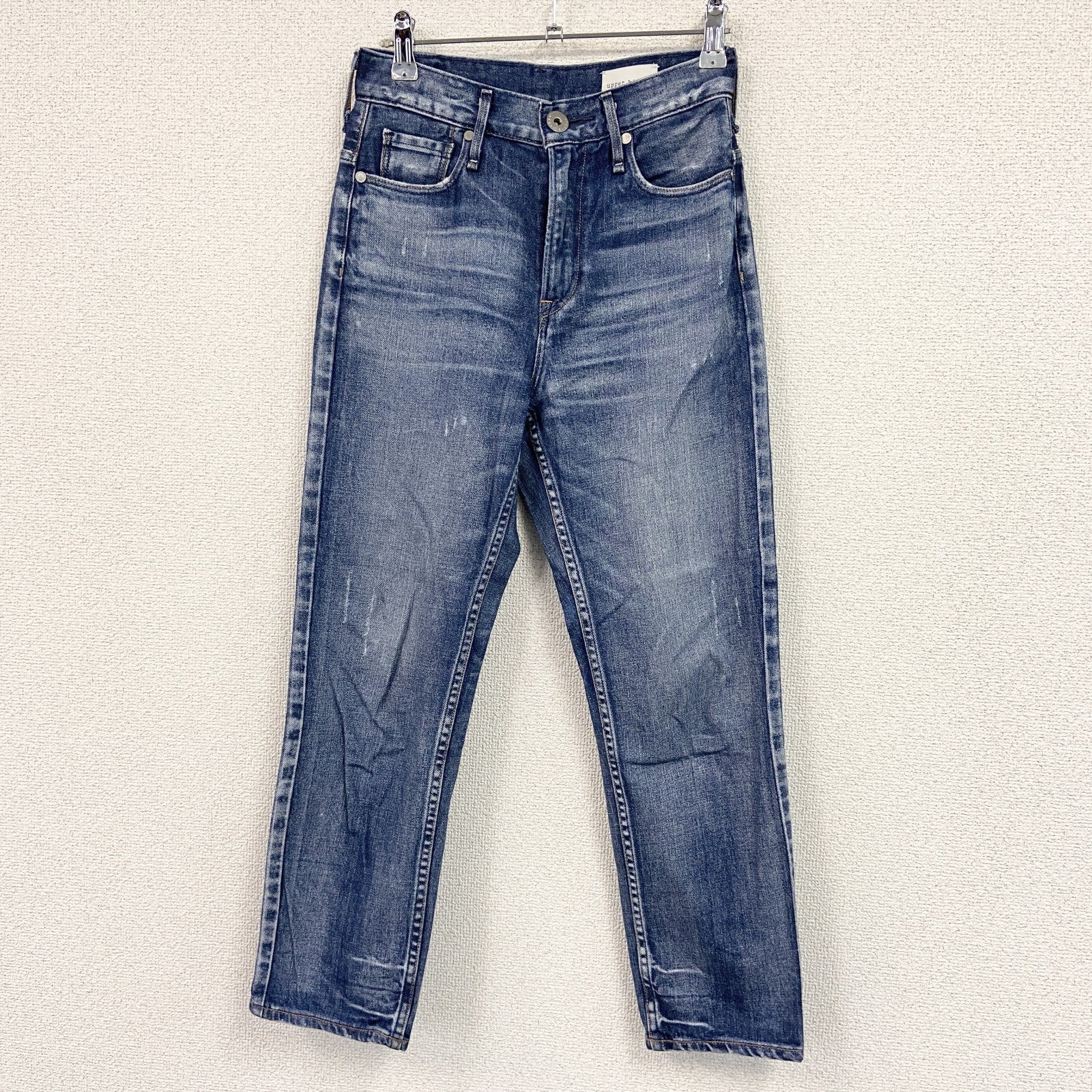 upper hights デニムパンツジーンズ　ボタンフライ　インディゴ　W22サイズ