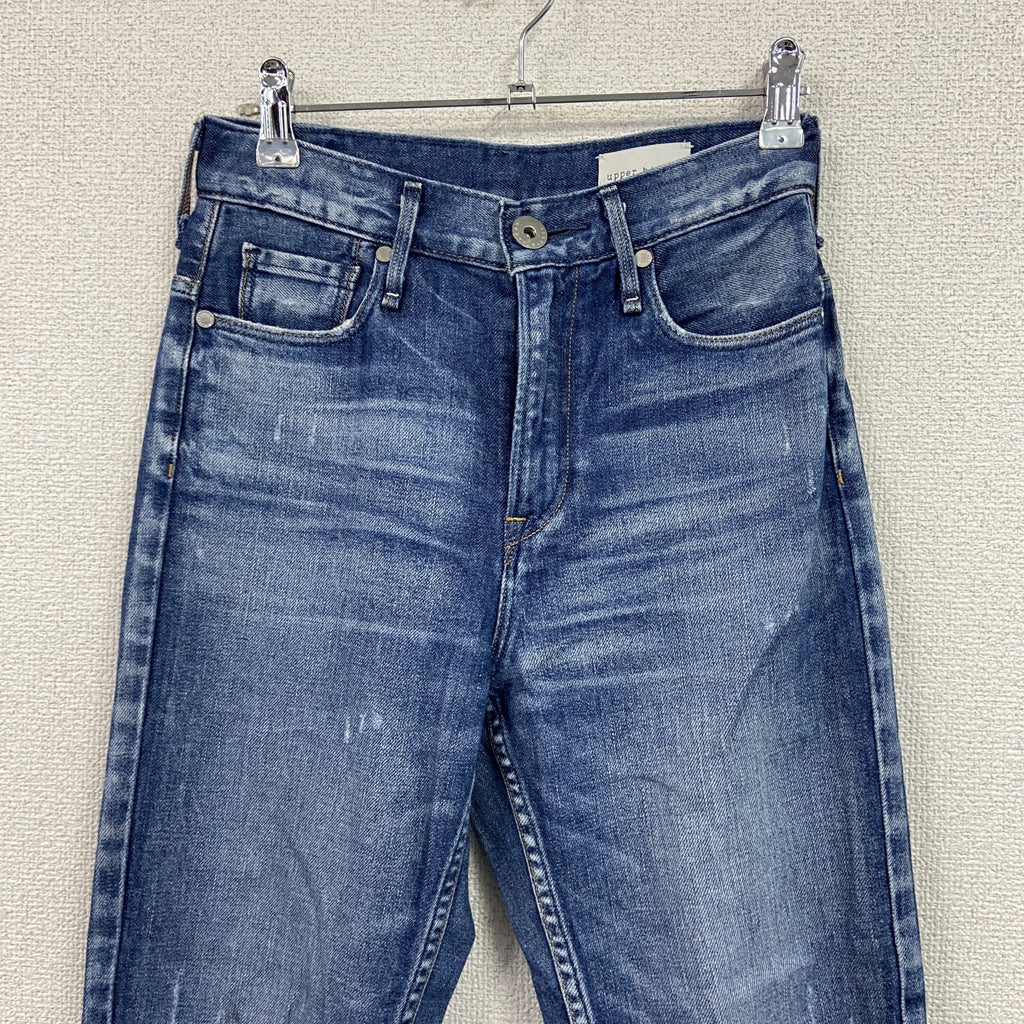 upper hights デニムパンツジーンズ　ボタンフライ　インディゴ　W22サイズ
