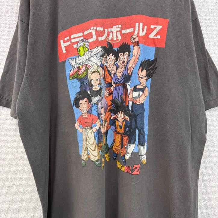 古着 used　DRAGON BALL Z　ドラゴンボールZ　半袖アニメプリントTシャツ　黒　ブラック　スミクロ　XLサイズ