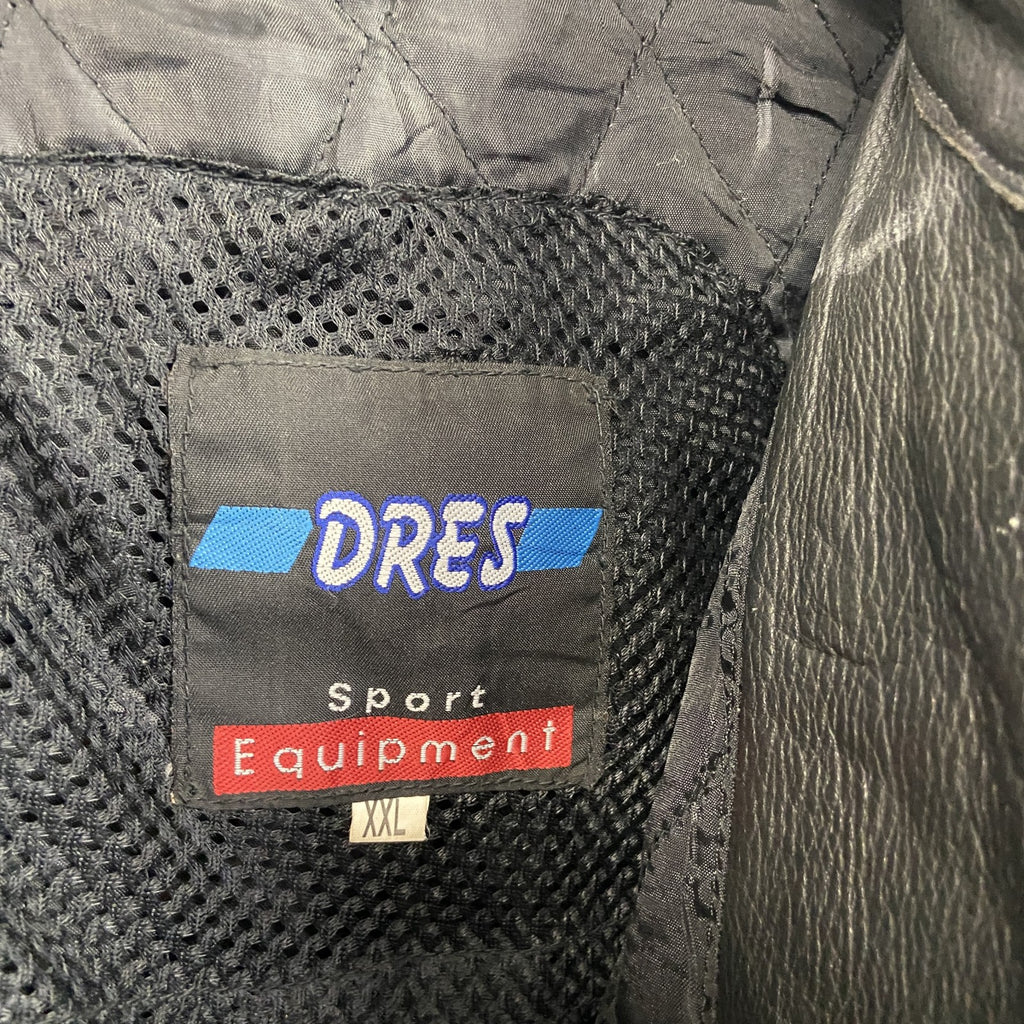 DRES　レザージャケット　ダブルライダースジャケット　ベルト付き　黒　ブラック　XXLサイズ