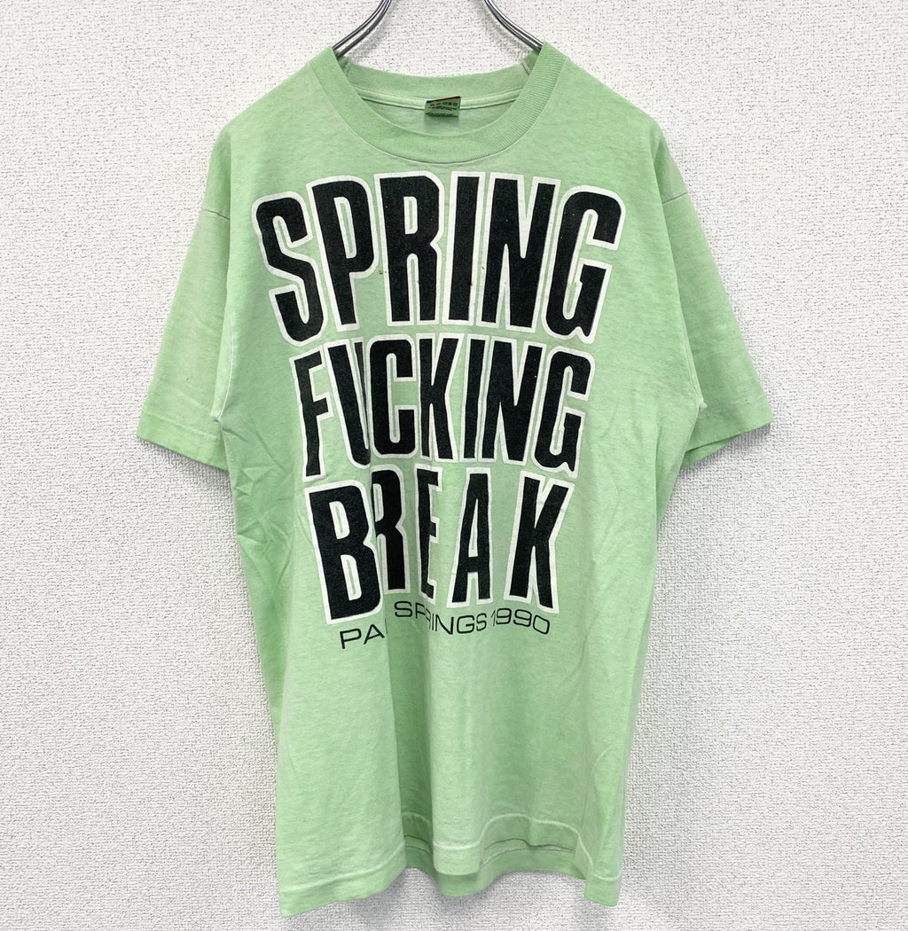 ～90s　FURUIT OF THE LOOM　フルーツオブザ ルーム　半袖Tシャツ　黄緑　グリーン　XLサイズ