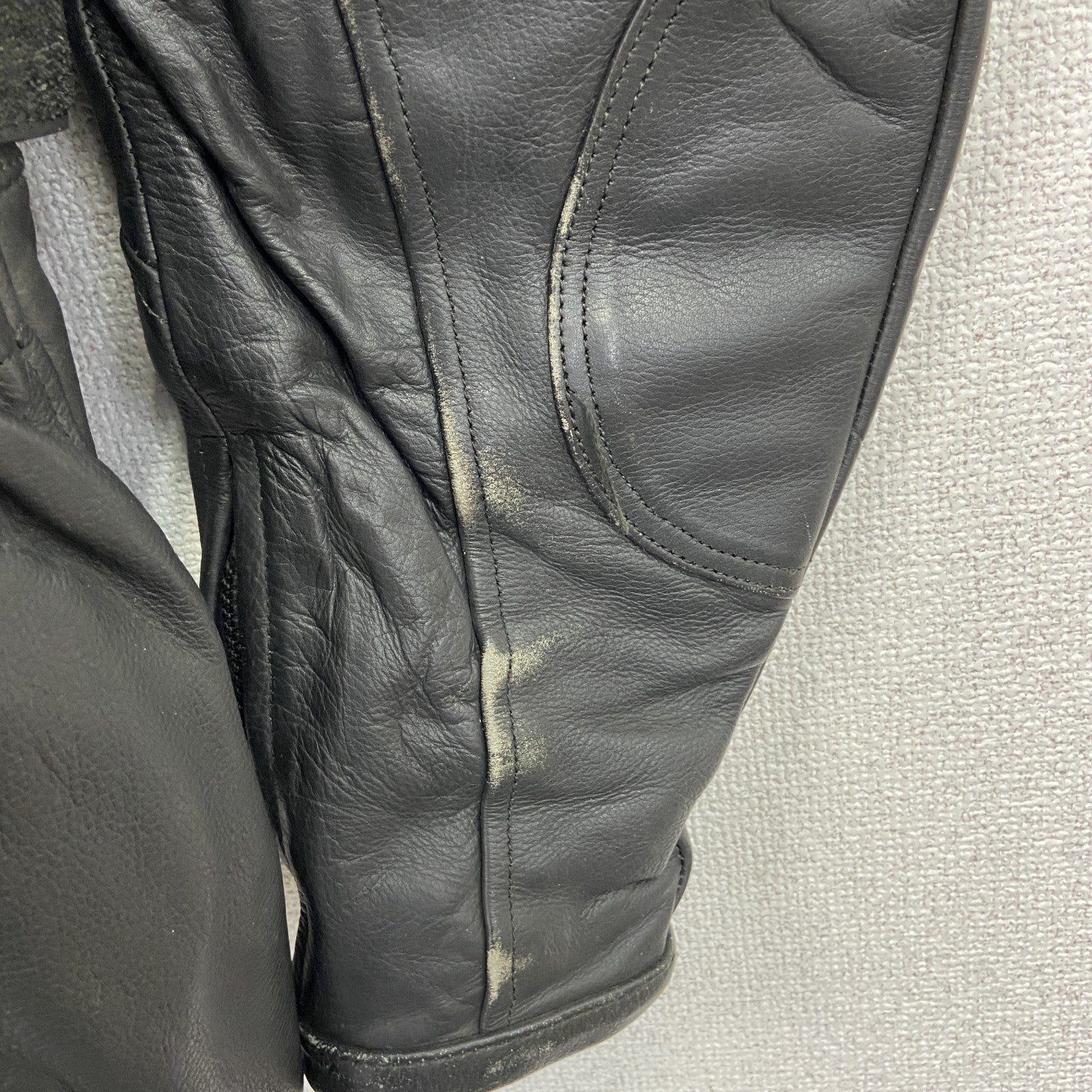 DRES　レザージャケット　ダブルライダースジャケット　ベルト付き　黒　ブラック　XXLサイズ