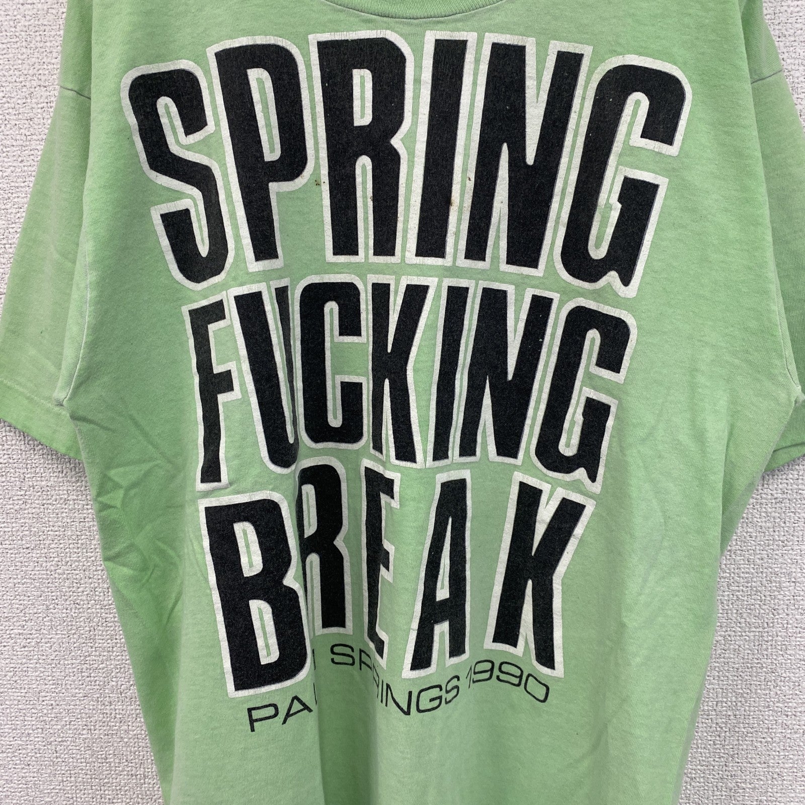 ～90s　FURUIT OF THE LOOM　フルーツオブザ ルーム　半袖Tシャツ　黄緑　グリーン　XLサイズ