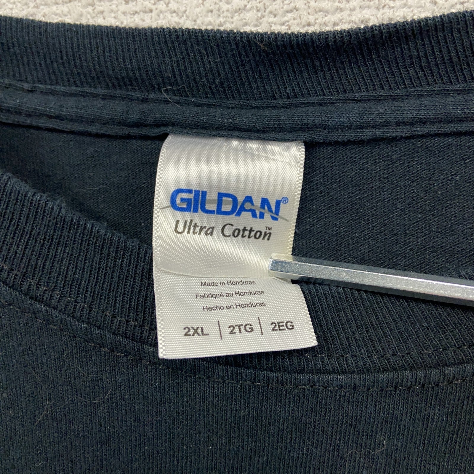 GILDAN　ギルダン　長袖Tシャツ/ロンT　フットボール　ミネソタ州　黒　ブラック　2XLサイズ