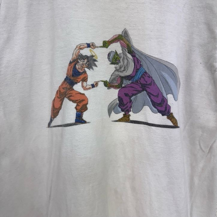 古着 used　DRAGON BALL　ドラゴンボール　半袖アニメプリントTシャツ　フュージョン　白　ホワイト　Sサイズ