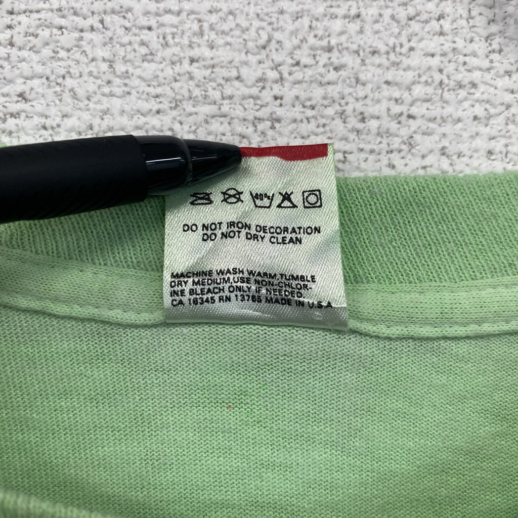 ～90s　FURUIT OF THE LOOM　フルーツオブザ ルーム　半袖Tシャツ　黄緑　グリーン　XLサイズ