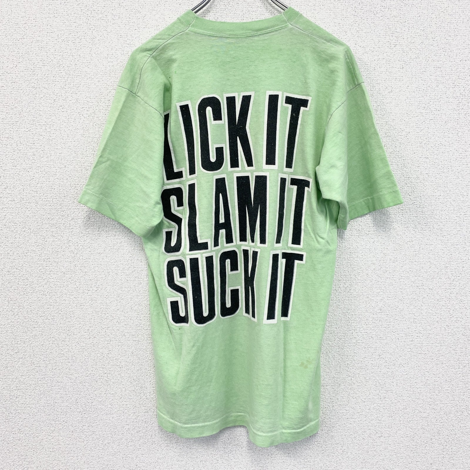 ～90s　FURUIT OF THE LOOM　フルーツオブザ ルーム　半袖Tシャツ　黄緑　グリーン　XLサイズ