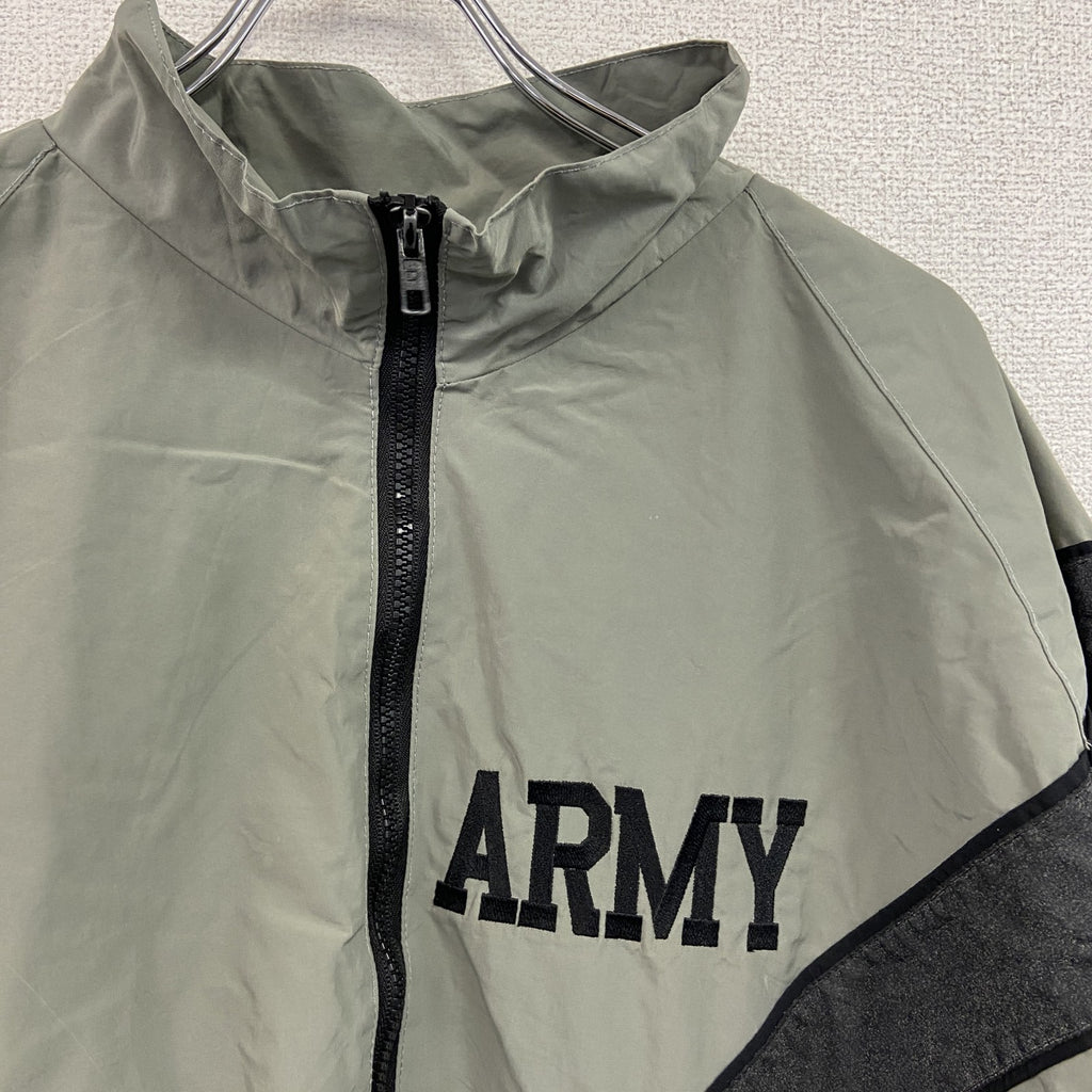 00s　U.S.ARMY　IPFU　トレーニングジャケット　ナイロンジャケット　ミリタリー　ヴィンテージ　カーキ　Lサイズ