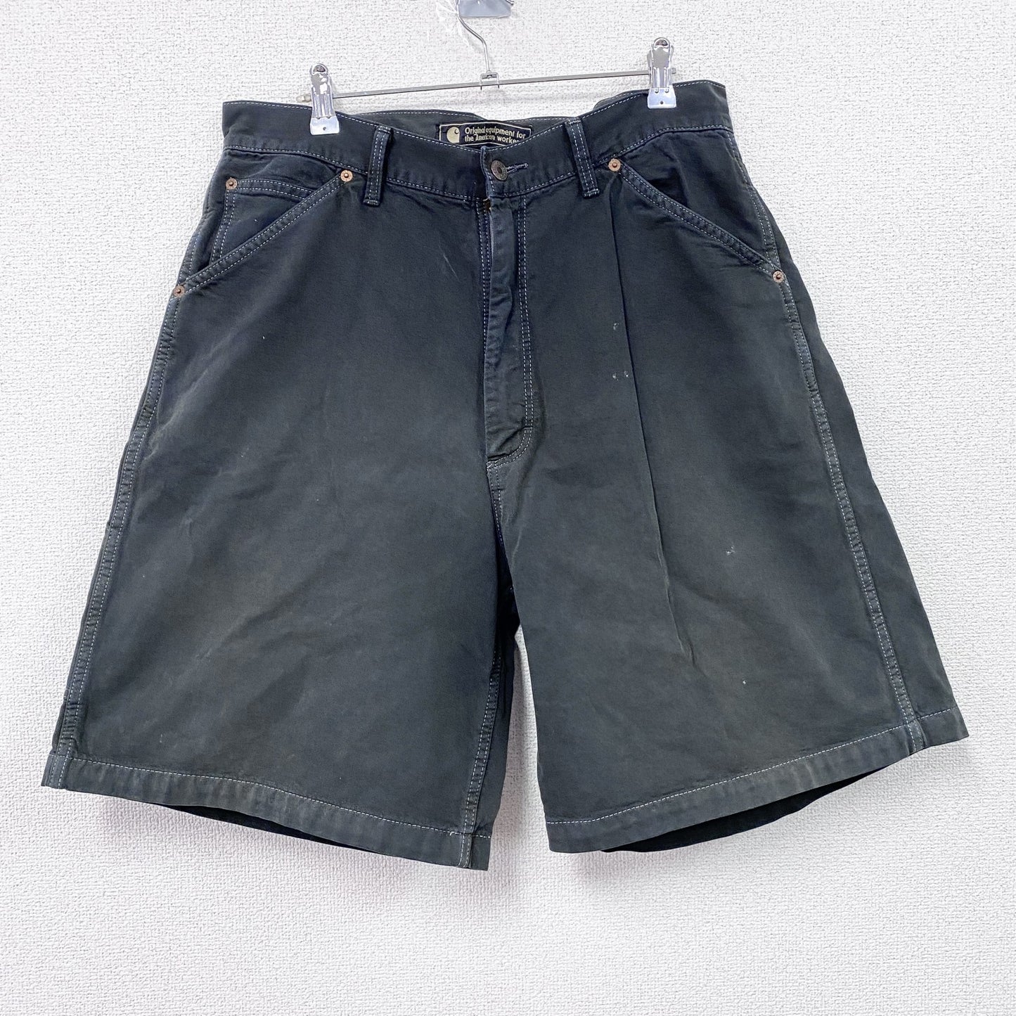 Carhartt　カーハート　ダックショーツ　ブラックデニムハーフパンツ/ショートパンツ　ブラック　W86サイズ　
