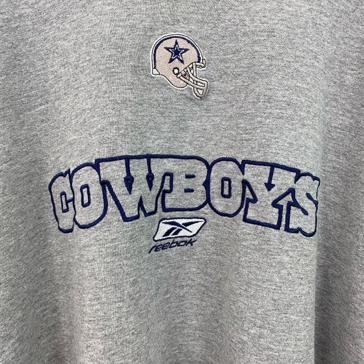 古着 used　NFL　半袖刺プリントTシャツ　ダラス・カウボーイズ　クルーネック　灰色　グレー　XXXLサイズ