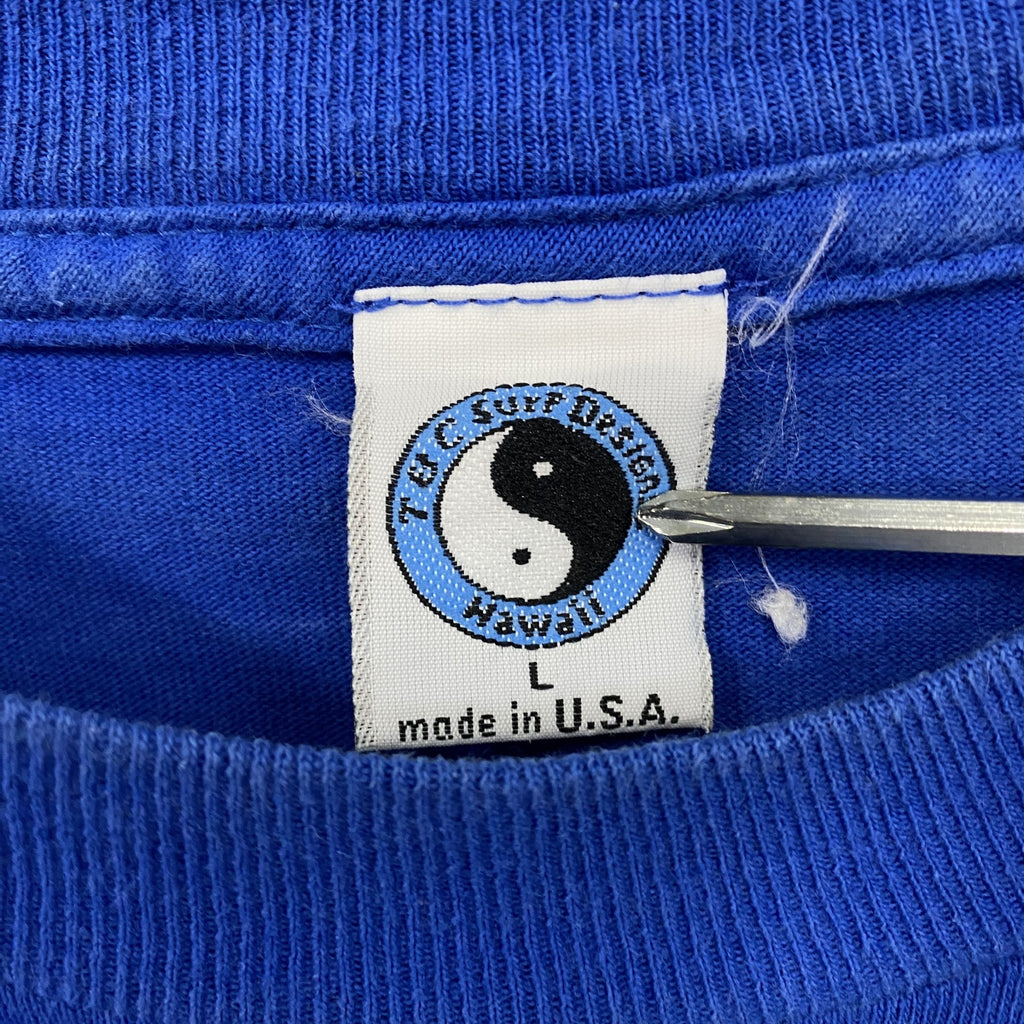 00s　T＆C Surf Designs　タウン＆カントリー　半袖プリントTシャツ　ヴィンテージ　ブルー　Lサイズ