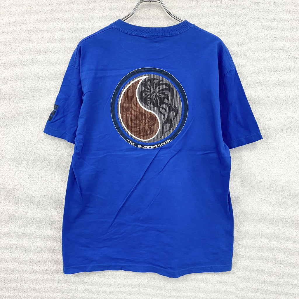 00s　T＆C Surf Designs　タウン＆カントリー　半袖プリントTシャツ　ヴィンテージ　ブルー　Lサイズ