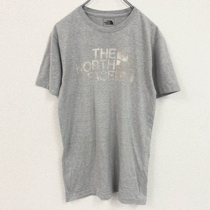 古着 used　THE NORTH FACE　ザノースフェイス　半袖ロゴプリントTシャツ　霜降りグレー　Sサイズ