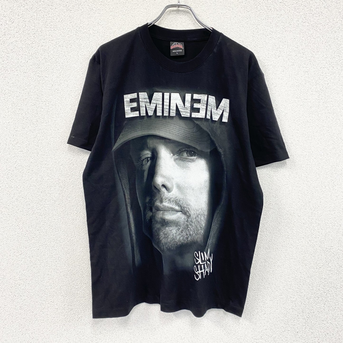 ROCK@TEES　EMINEM　エミネム　半袖プリントTシャツ　黒　ブラック　Lサイズ