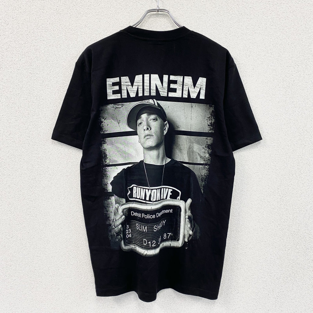 ROCK@TEES　EMINEM　エミネム　半袖プリントTシャツ　黒　ブラック　Lサイズ