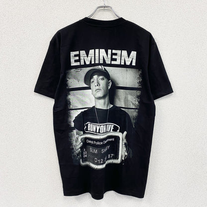 ROCK@TEES　EMINEM　エミネム　半袖プリントTシャツ　黒　ブラック　Lサイズ