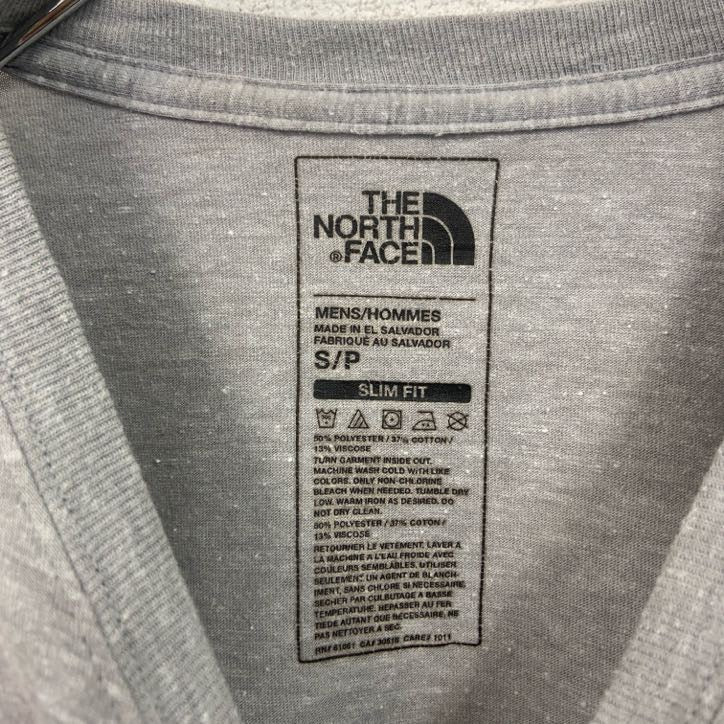 古着 used　THE NORTH FACE　ザノースフェイス　半袖ロゴプリントTシャツ　霜降りグレー　Sサイズ