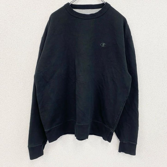 champion　チャンピオン　スウェット/トレーナー　ロゴ刺繡　黒　ブラック　Lサイズ