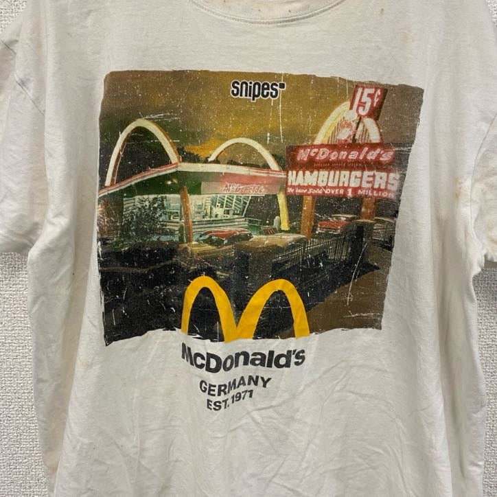Snipes　#McFamily　マクドナルド　半袖プリントTシャツ　企業T　ユーロ　白　ホワイト　Lサイズ
