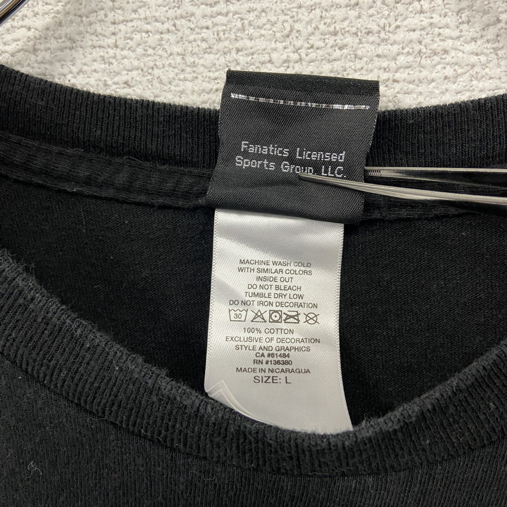 HARLEY DAVIDSON　ハーレーダビッドソン　半袖プリントTシャツ　パッチポケット　黒　ブラック　Lサイズ