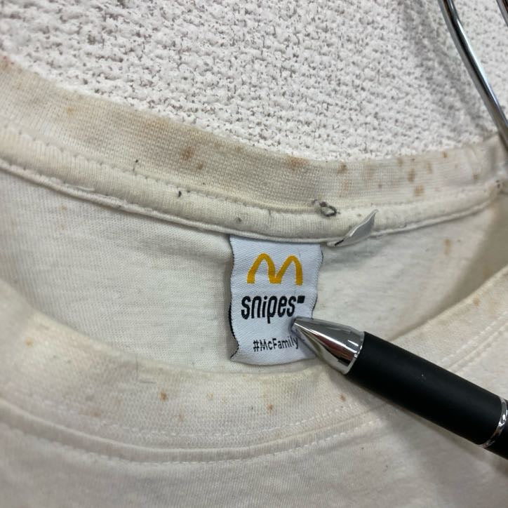 Snipes　#McFamily　マクドナルド　半袖プリントTシャツ　企業T　ユーロ　白　ホワイト　Lサイズ