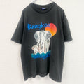 古着 used　バンコク　像　半袖スーベニアプリントTシャツ　00s　ヴィンテージ　黒　ブラック　Lサイズ