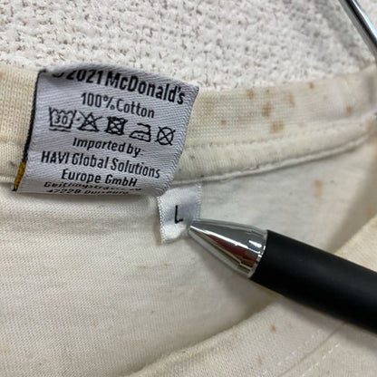 Snipes　#McFamily　マクドナルド　半袖プリントTシャツ　企業T　ユーロ　白　ホワイト　Lサイズ