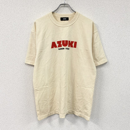 AZUKI　アズキ　半袖プリントTシャツ　ベージュ　Mサイズ
