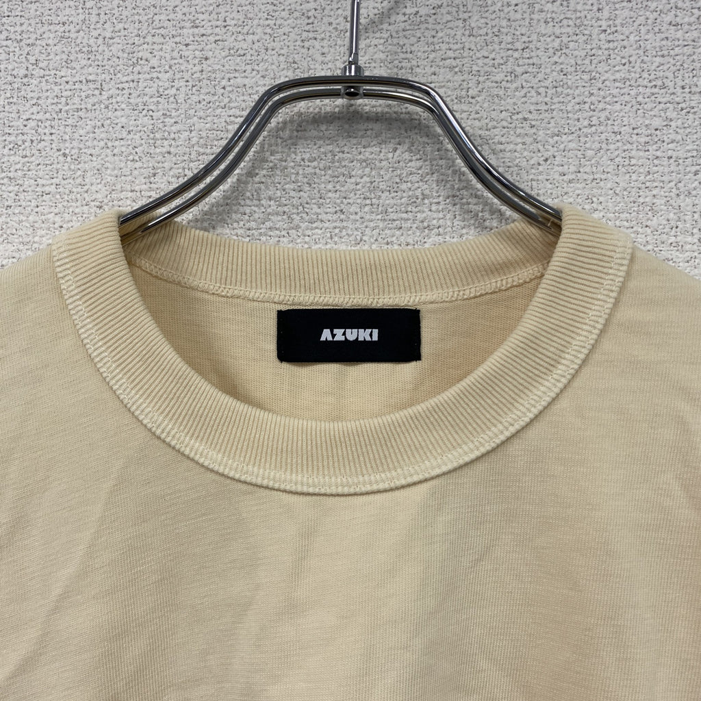 AZUKI　アズキ　半袖プリントTシャツ　ベージュ　Mサイズ
