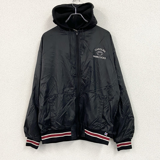 RUSSELL　ラッセル　フルジップナイロンジャケット　フード　黒　ブラック　XLサイズ