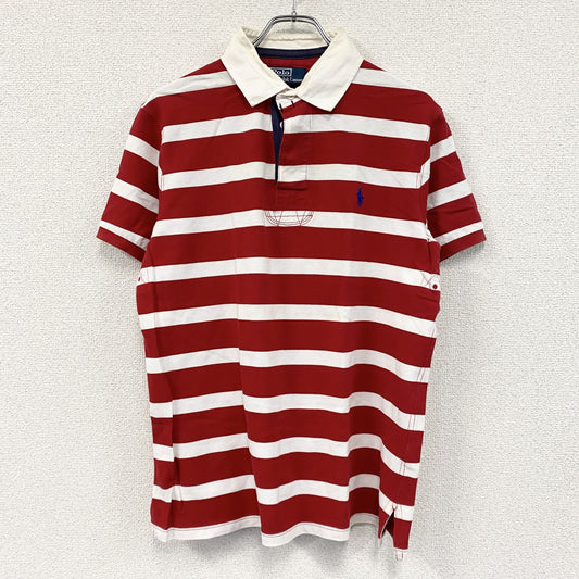 Polo by Ralph Lauren　ポロバイラルフローレン　半袖ポロシャツ　ボーダー柄　赤　レッド　白　ホワイト　Lサイズ