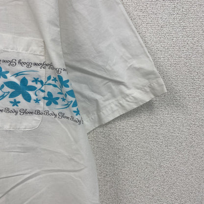 00s　Body Glove　ボディグローブ　半袖アロハシャツ　ヴィンテージ　白　ホワイト　Lサイズ