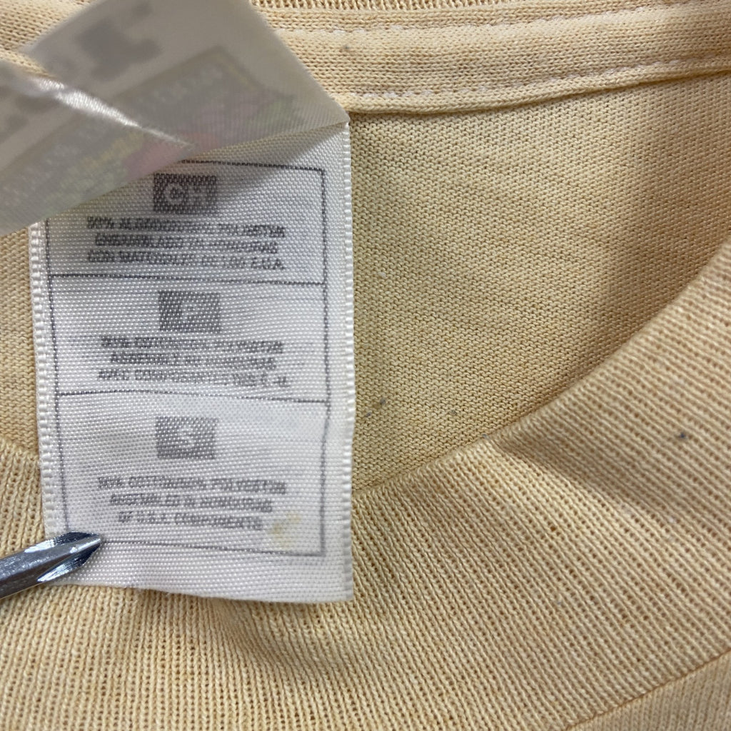 FRUIT OF THE LOOM　フルーツオブザルーム　半袖プリントTシャツ　黄色　ライトイエロー　Sサイズ