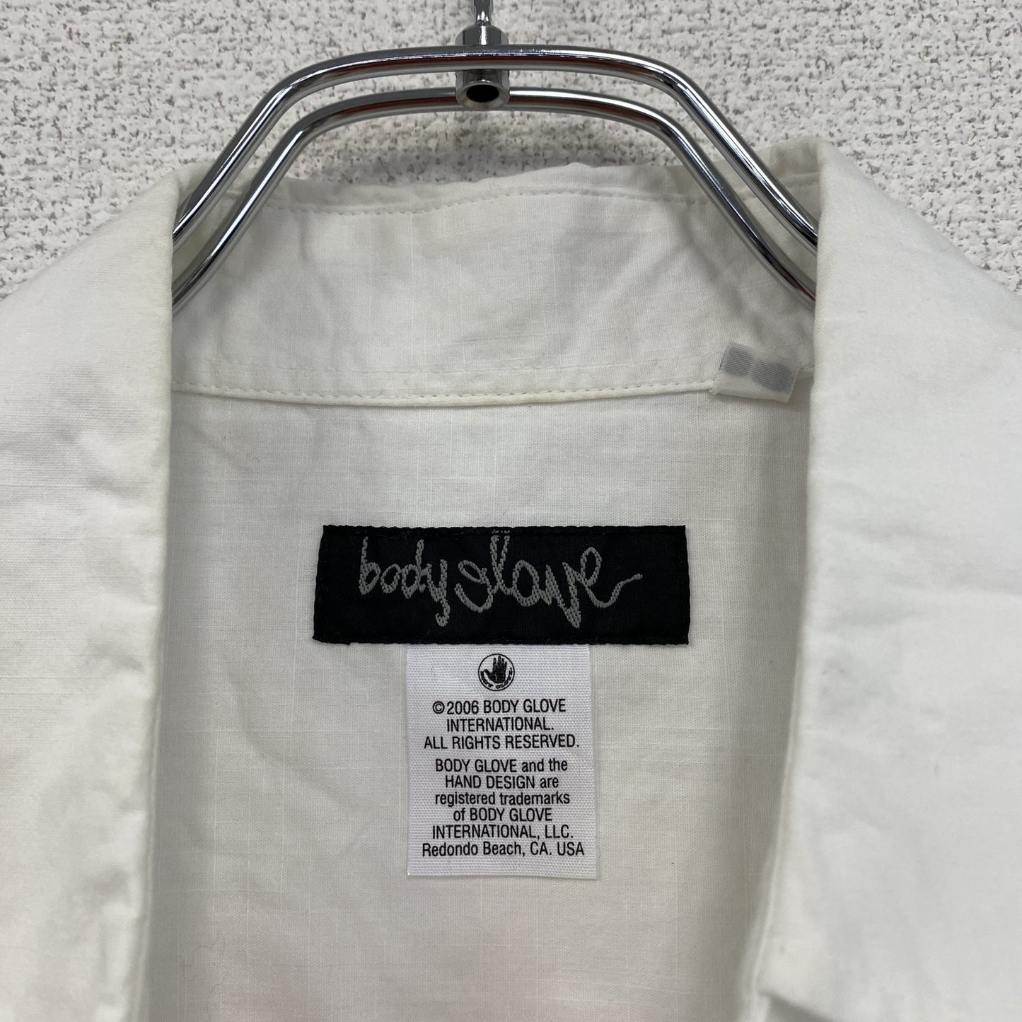 00s　Body Glove　ボディグローブ　半袖アロハシャツ　ヴィンテージ　白　ホワイト　Lサイズ