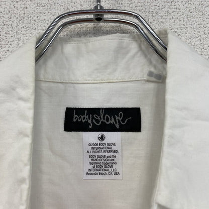 00s　Body Glove　ボディグローブ　半袖アロハシャツ　ヴィンテージ　白　ホワイト　Lサイズ