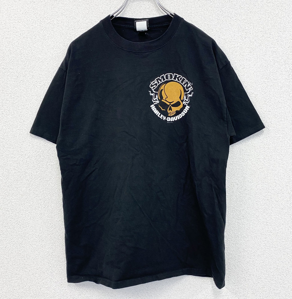 HARLEY DAVIDSON　ハーレーダビッドソン　半袖プリントTシャツ　黒　ブラック　Mサイズ