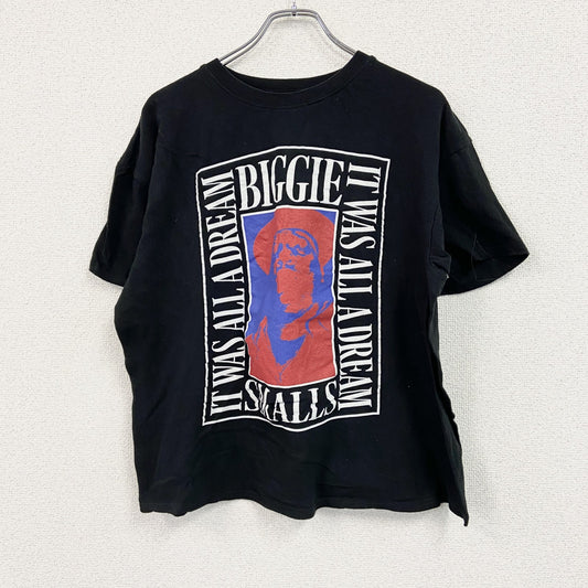 B.I.G.　ノトーリアス・B.I.G.　半袖プリントラッパーTシャツ　人物Ｔ　ビッグプリント　黒　ブラック　Mサイズ