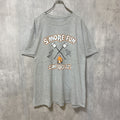 古着 used　S'MORE　マシュマロ　半袖プリントTシャツ　グレー　バックプリント　クルーネック　オーバーサイズ　XLサイズ