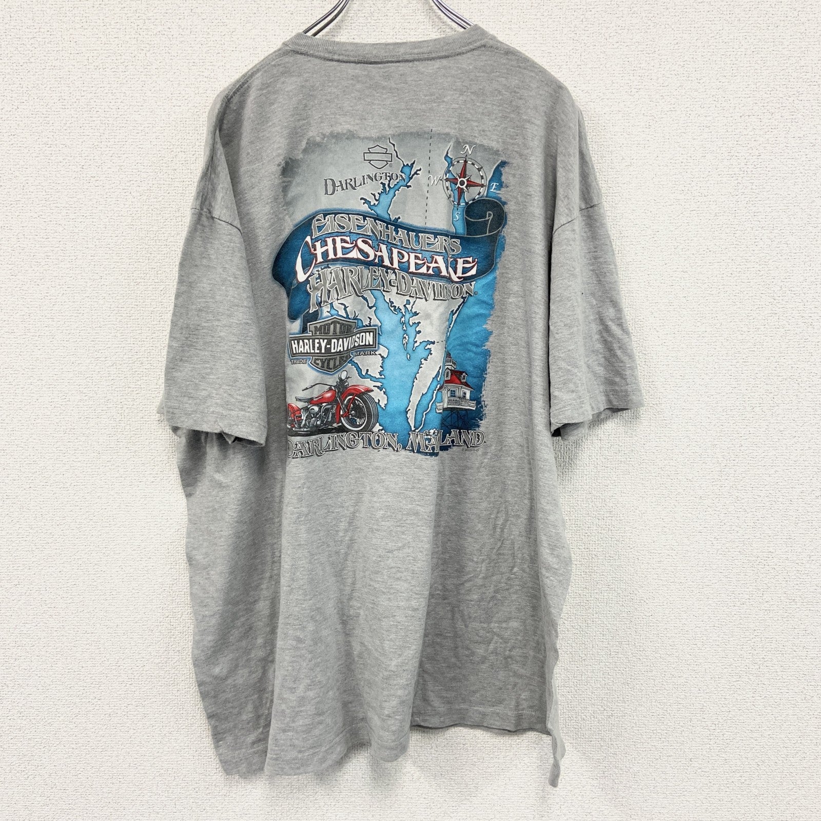HARLEY DAVIDSON　ハーレーダビッドソン　半袖プリントTシャツ　グレー　XXXLサイズ