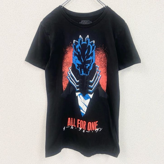 古着 used　僕のヒーローアカデミア　ヒロアカ　半袖アニメプリントTシャツ　マンガ　黒　ブラック　Sサイズ