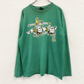Stussy　ステューシー　長袖プリントTシャツ/ロンT　緑　グリーン　Mサイズ
