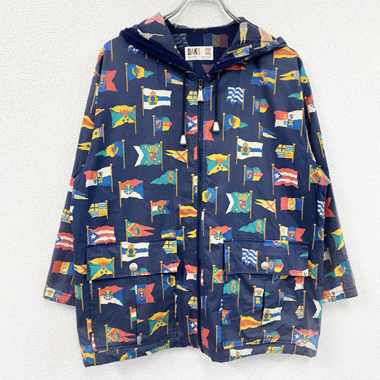 ～90s　DAKS　ダックス　マウンテンパーカー　ヴィンテージ　総柄　紺　ネイビー　Lサイズ