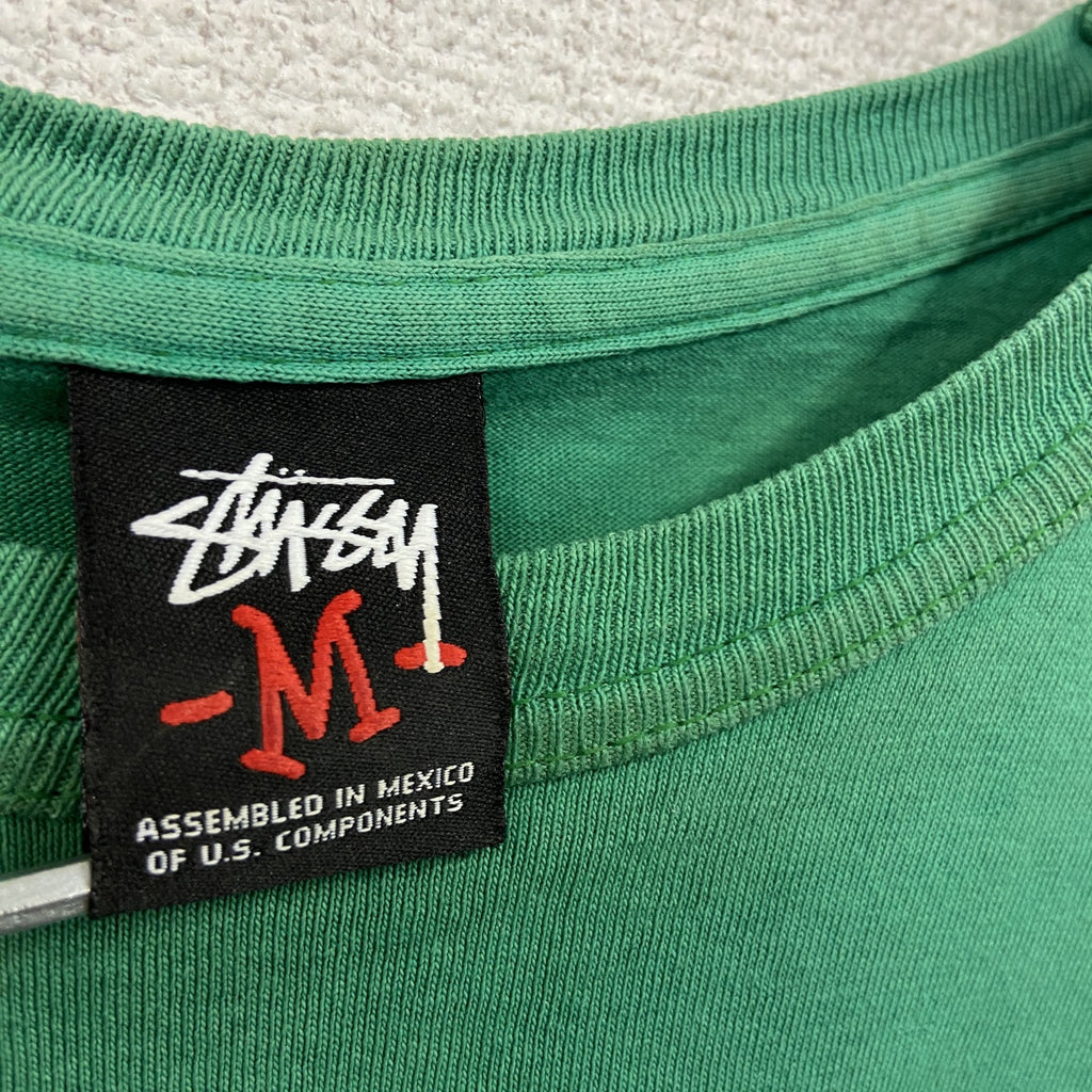 Stussy　ステューシー　長袖プリントTシャツ/ロンT　緑　グリーン　Mサイズ
