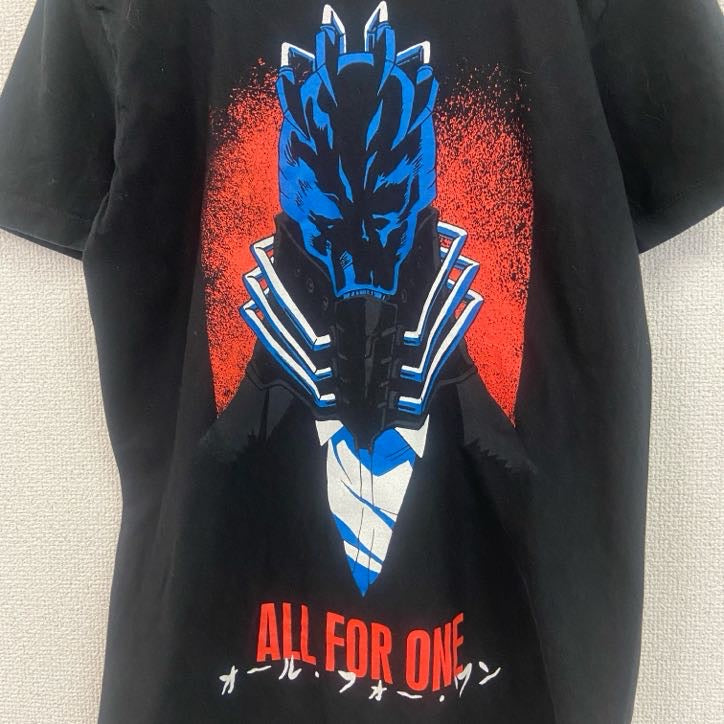 古着 used　僕のヒーローアカデミア　ヒロアカ　半袖アニメプリントTシャツ　マンガ　黒　ブラック　Sサイズ