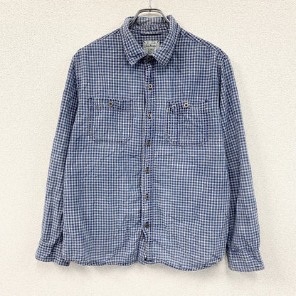 L.L.Bean　エルエルビーン　長袖ワークシャツ　チェック柄　青　ブルー　XLサイズ