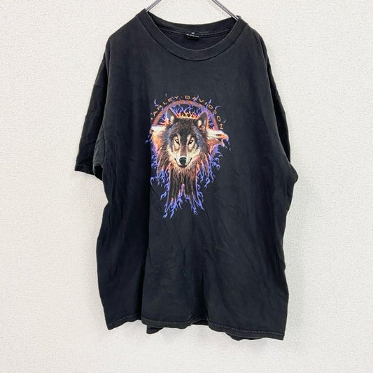 HARLEY DAVIDSON　ハーレーダビッドソン　半袖プリントTシャツ　USA製　黒　ブラック　2XLサイズ