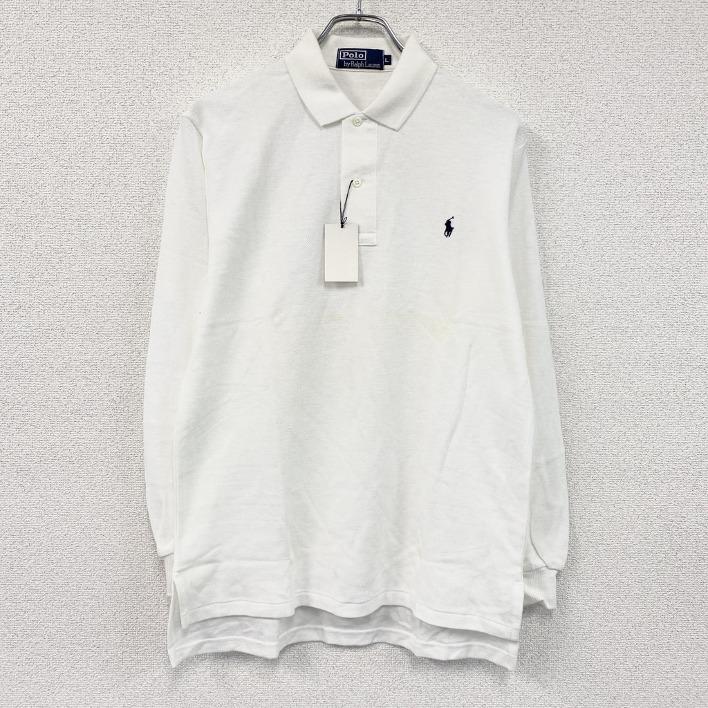 Polo by Ralph Lauren　ポロバイラルフローレン　長袖ポロシャツ　白　ホワイト　Lサイズ